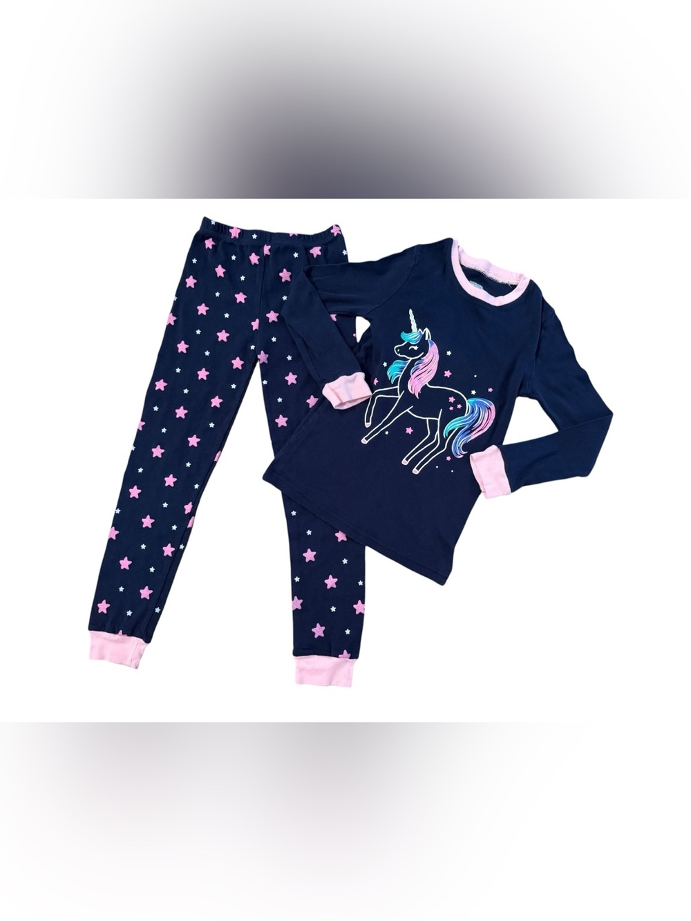 Long Sleeve Unicorn Pajama Set Size 8